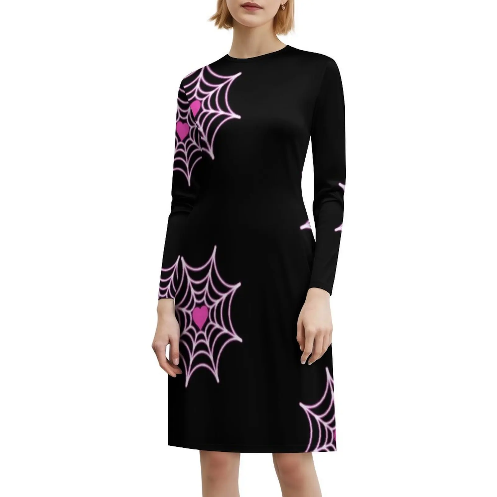 Spidey Roze Web Spider Ghost Web Gwen Spidey Web Grl Bloemen Kieljurk Voor Vrouwen Lente Zomer Casual Jurk Voor Party Ghost