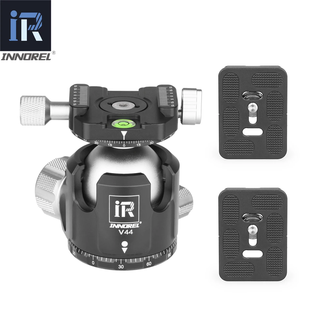 INNOREL V52/44/36 Tripod Head of Low Gravity Center Double Panoramic Ball Head with Quick Release Plate for Digital DSLR Camera