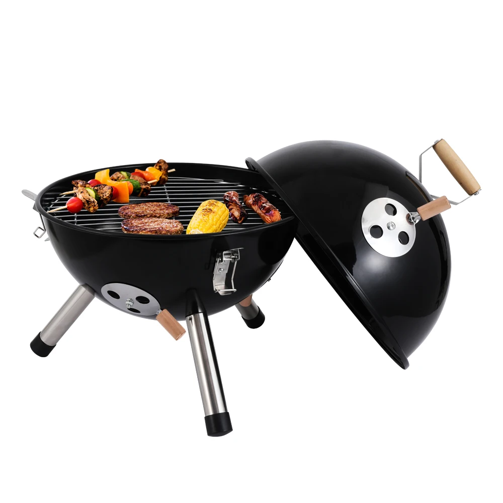 

Convenient&Sanitary Spherical BBQ Charcoal Grill Stainless Steel Anti-Corrosion High Temperature Resistant 31x31x42CM Black