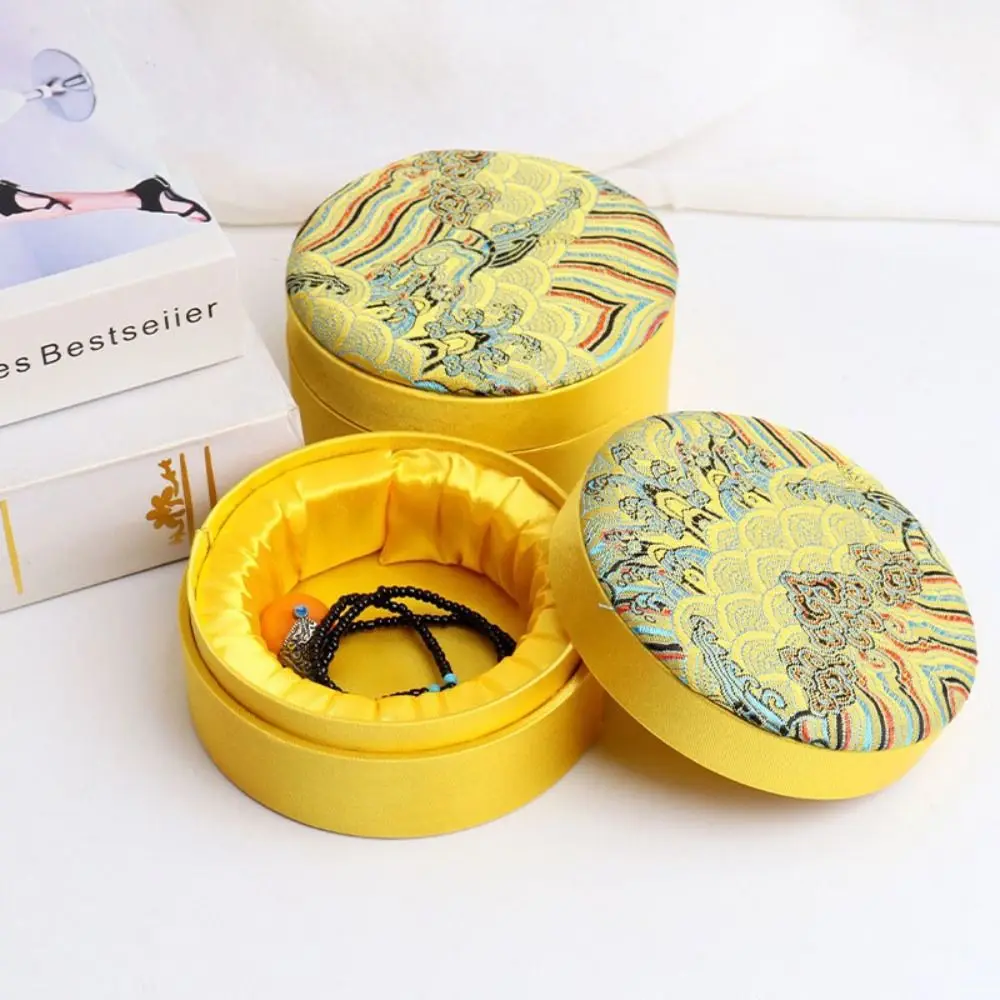 Органайзер для хранения льняных украшений ручной работы, китайский культурный этнический браслет, коробка с кисточкой, большой вместительный чехол для браслета «сделай сам»