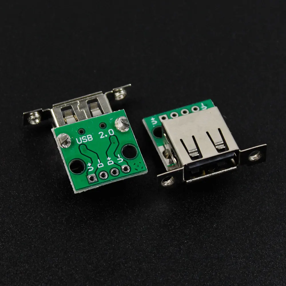 1PC USB 2.0 A Type Female USB To DIP 2.54MM PCB Test Board Adapter Converter USB Connector For Arduino Electronic test