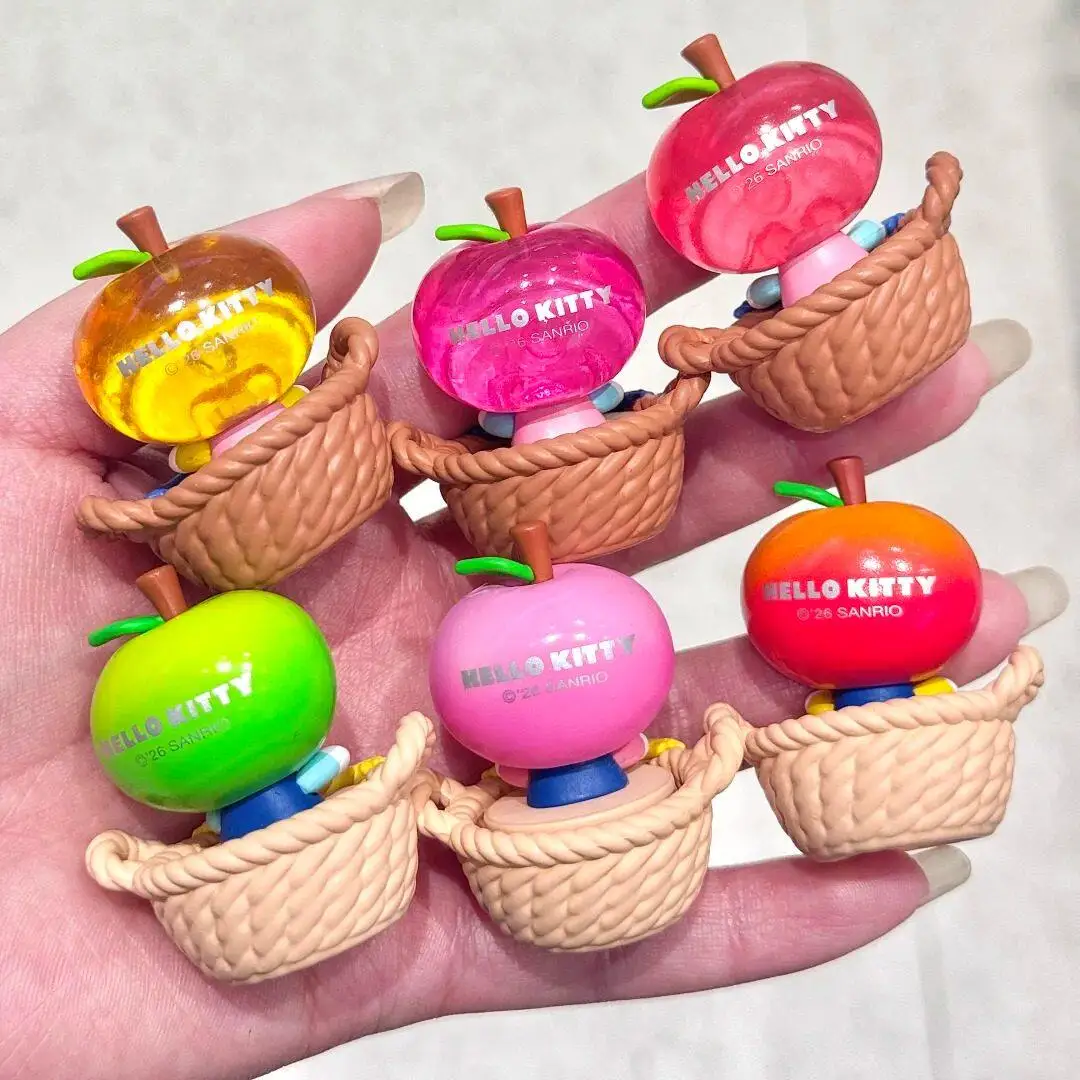 MOETCH Sanrio Hello Kitty Fruit Heart Themed Mini Shake Mystery Blind Box Gifts Toy Model Anime Figures Collect Ornaments view 3