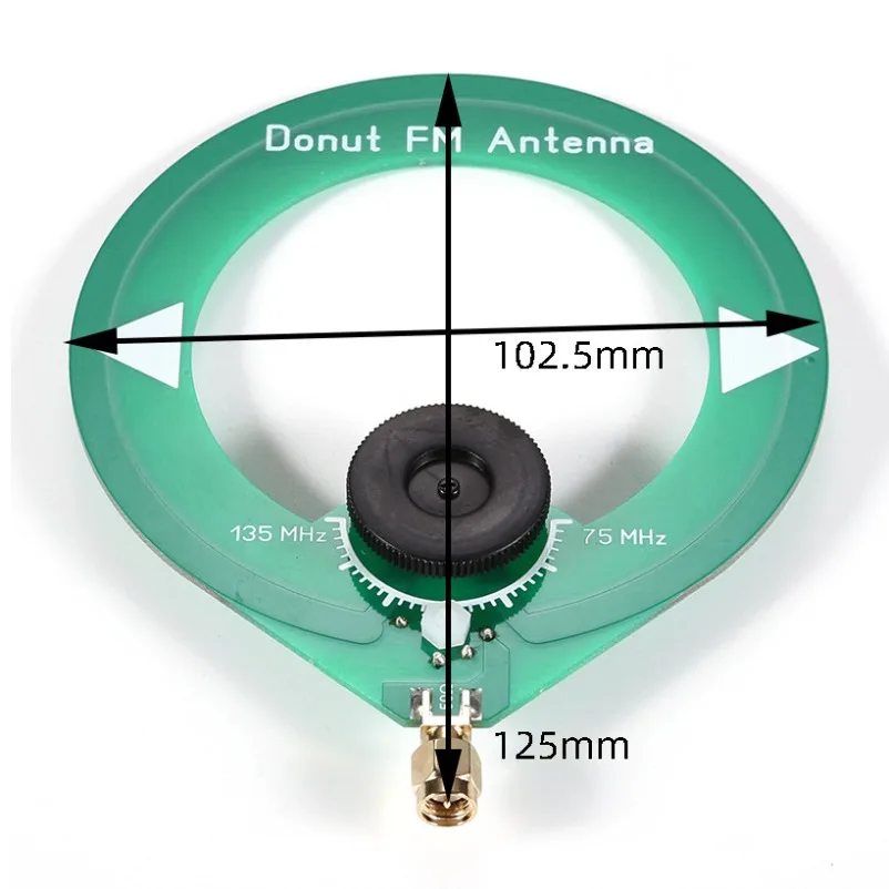 Mini Donut FM Antenna 75-135MHz SMA Male Connector Portable Car Broadcast Radio Antenna