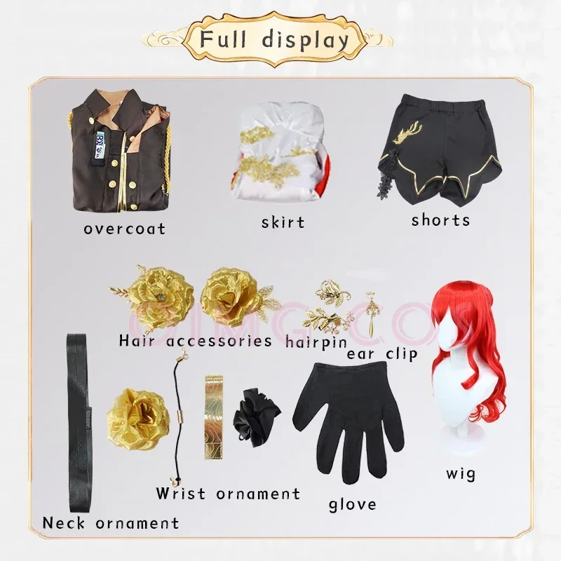 Murata Himeko Cosplay Costume da cameriera francese Honkai Star Rail Carnevale Parrucca uniforme Anime Costumi di Halloween Gioco da uomo