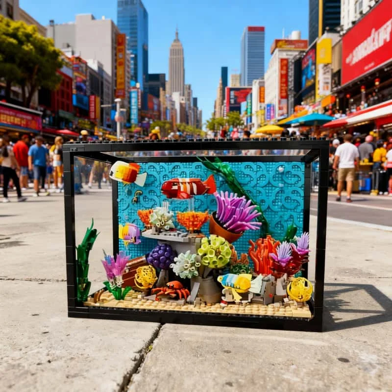 

Наборы для сборки аквариумов с тропическими рыбками, 4154 детали, новые, креативные конструкторы, подарки на день рождения для взрослых.