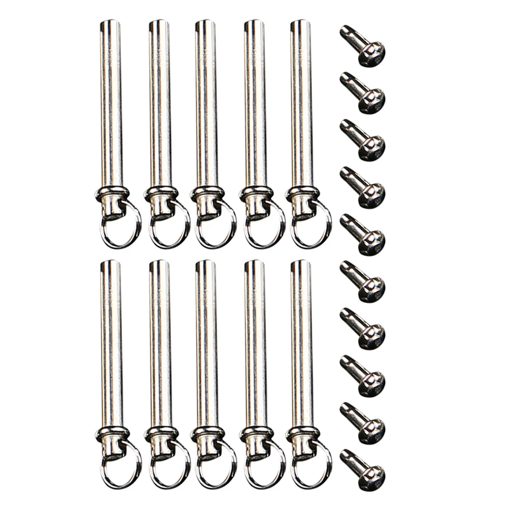 10 set kit di riparazione dado chiodo rivetto ventola pieghevole accessori per albero ventola manuale di fissaggio di ricambio in acciaio inossidabile argento