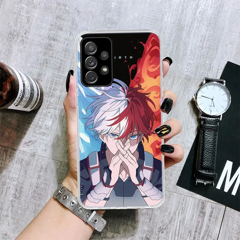 MHA Todoroki Shoto Soft Phone Case for Samsung Galaxy A51 A50S A41 A31 A21S A11 A71 A70 A40 A30S A20E A10 A6 A7 A8 + A9 Cover