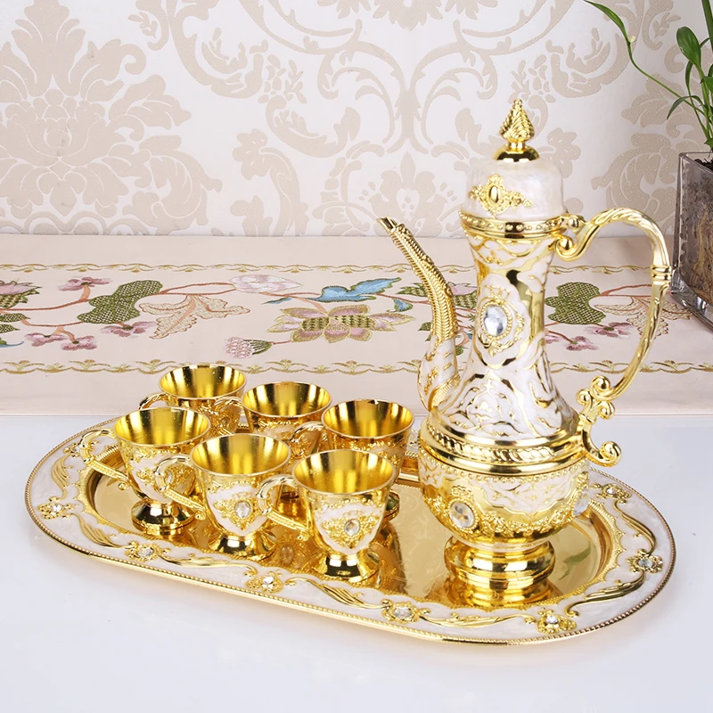 European style Russian wine pot creative alloy set, exquisite gift home decoration