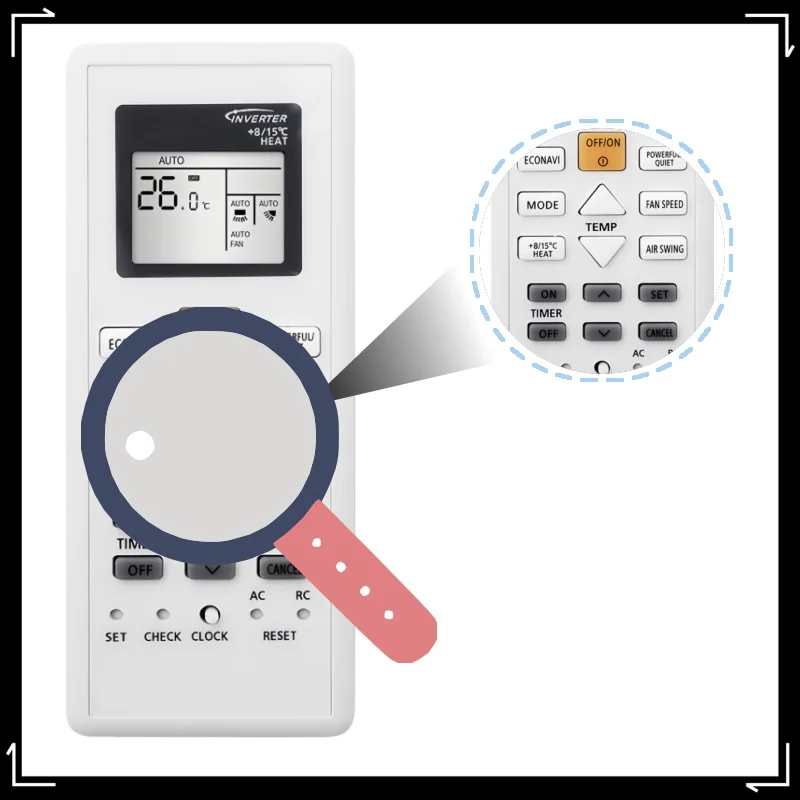 

Applicable to Panasonic Air Conditioner Remote Control 01920 10600 17970 18090