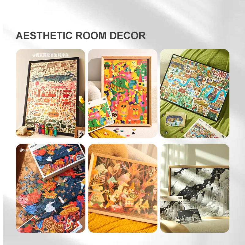 Mideer Fantastic Encounters Undefinierte Kunst 1000-teiliges Puzzlespiel für Erwachsene, Spielzeugpuzzle, Montessori, pädagogisches, intellektuelles DIY-Geschenk