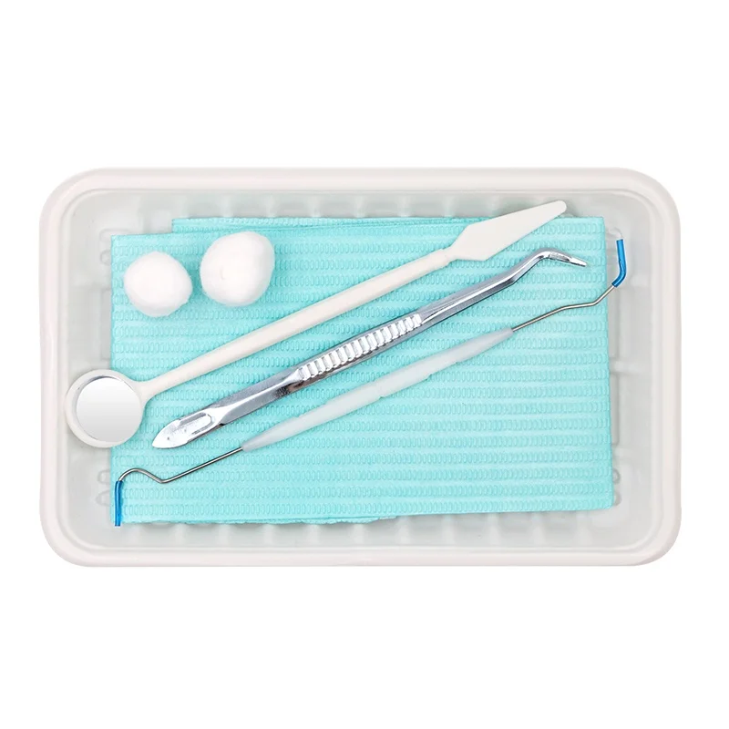 Kit Descartável Exame Dental Dispositivos Odontológicos Múltiplos Funções Sondas/Fórceps/Estojo Ferramentas Para Espelhos