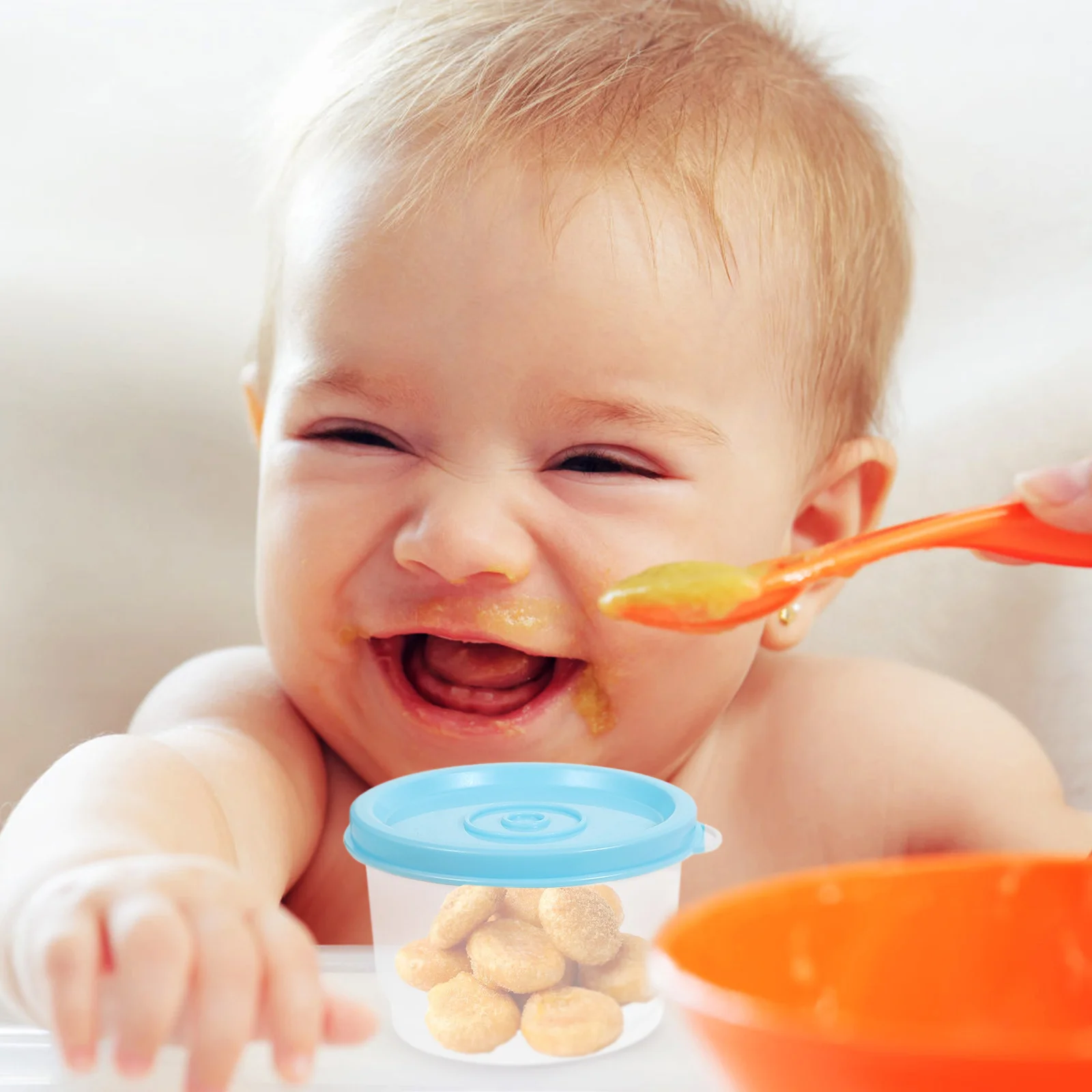 12-teilige tragbare Frischhaltedosen für Lebensmittel, ungiftig, für Babys und Kleinkinder, mit praktischem Schärfer