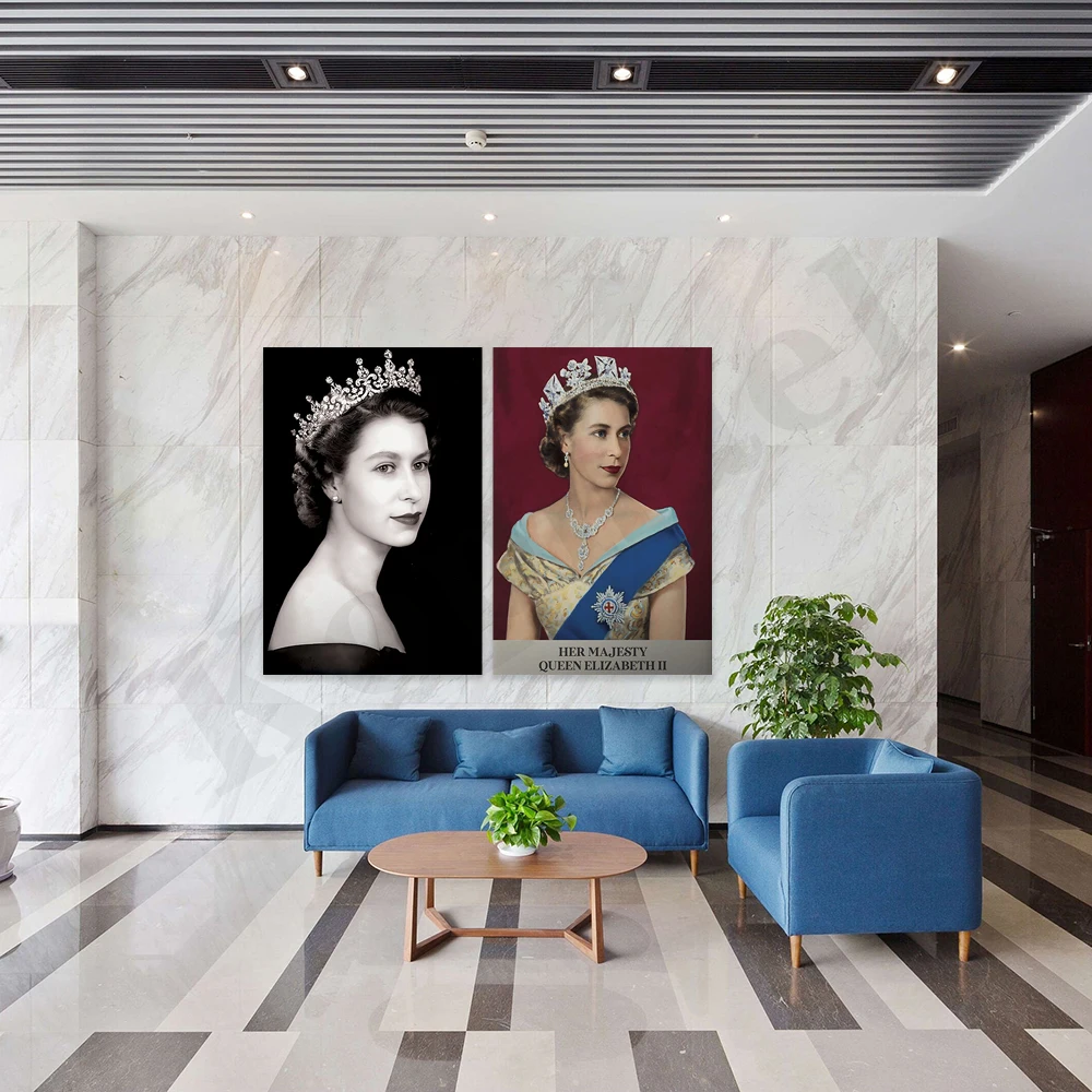 Queen Elizabeth II Iconic Portrait. Gift For A Friend. Home Wall Decor Art Poster