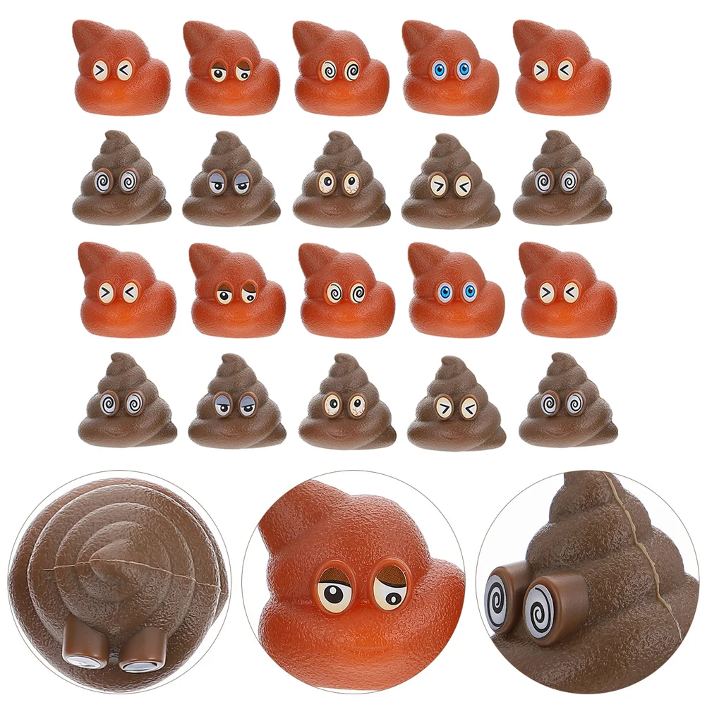 

20 Pcs Poop Toys Realistic Prank Party Playthings Throwing Game Tossing Fake Poops Props