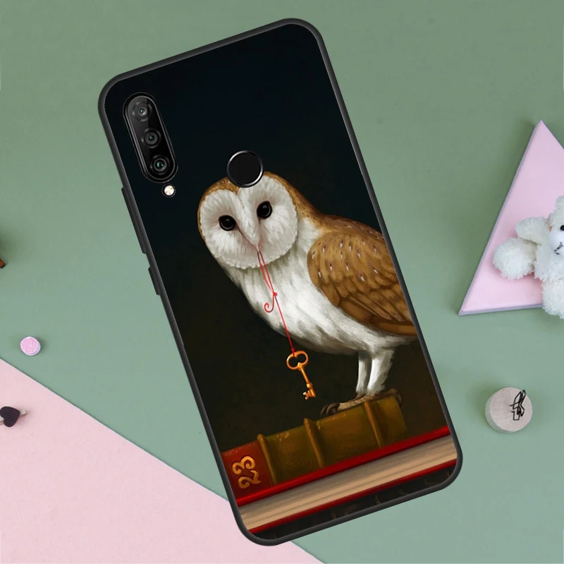 Cartoon Owl For Huawei Nova 9 10 SE Y91 Y61 Y90 Y70 Y60 Y72 12s 12i 11i 7i 8i P60 Pro P30 P40 Lite Case view 3