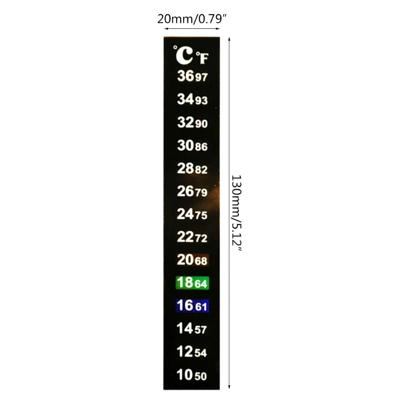 LXAF Stick On Thermometer Strips Vertical Stickers Digital Temperature Display for Fermenting Wine Beer 50 - 97 ℉/ 10 - 36 ℃