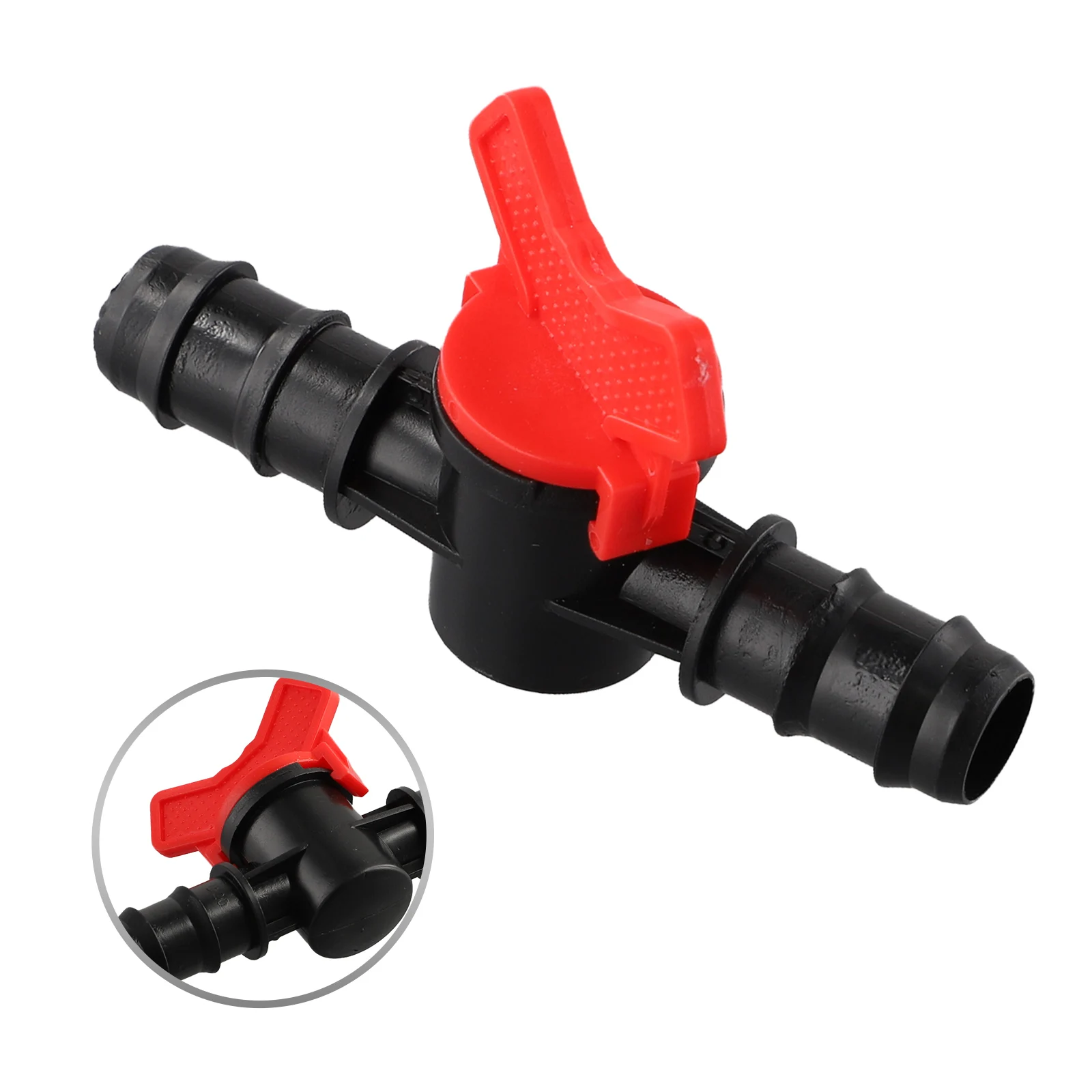 1PC Shut-off  Valve Ball Valve Connector  PE Pipe PN4 Drip  Hose 16 20 25 Mm Garden Watering  Socket Through Valve