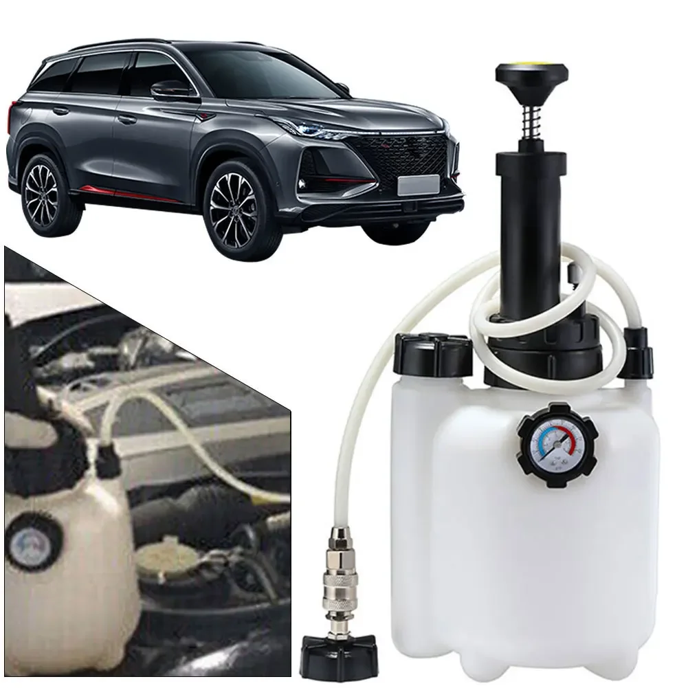 3L Manual Transmission Oil Filling System Fluid Pressure Bleeding Hydraulic Filling Changer with 1L Oil Bottle Universal Adapter