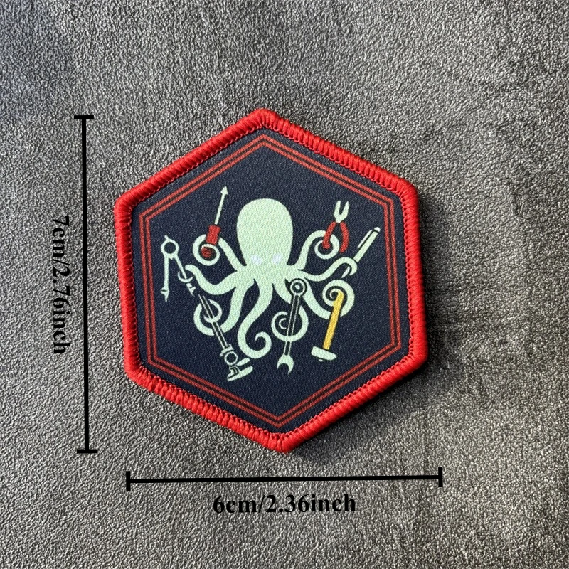 Parche táctico pulpo garras con MOLLE velcro para ropa y mochilas - imagen 2