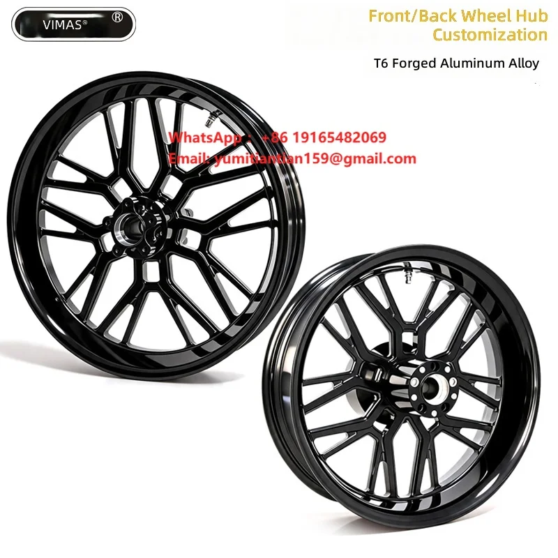 New Custom CNC Forged Aluminum 6061 T6 Anodized Motorcycle Rims 21 Inches Soft-Tail Breakthrough Models Retrofit/Upgrade Wheels