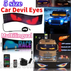 Wholesale Car Moving Eyes LED Display Light 5V USB RGB Sign Flexible Pixel Panel Trucks Car Window Devil Eyes Animation Screen
