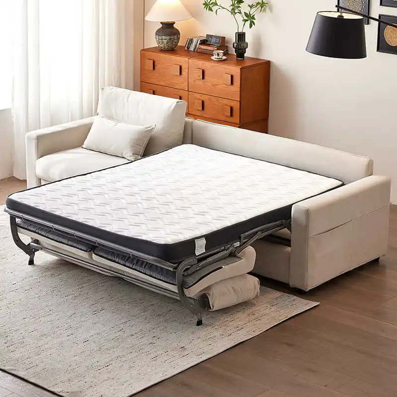 

High-end sofa bed foldable dual-purpose multi-functional double manual translation to bring own mattress living room sofa bed