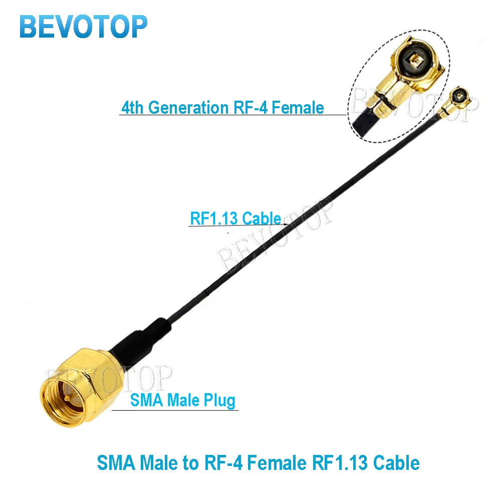 10PCS/LOT RG1.13mm Pigtail Extension IPX Cable SMA Male/Female to U.FL/MHF-4 Female RP-SMA Male for WIFI Antenna