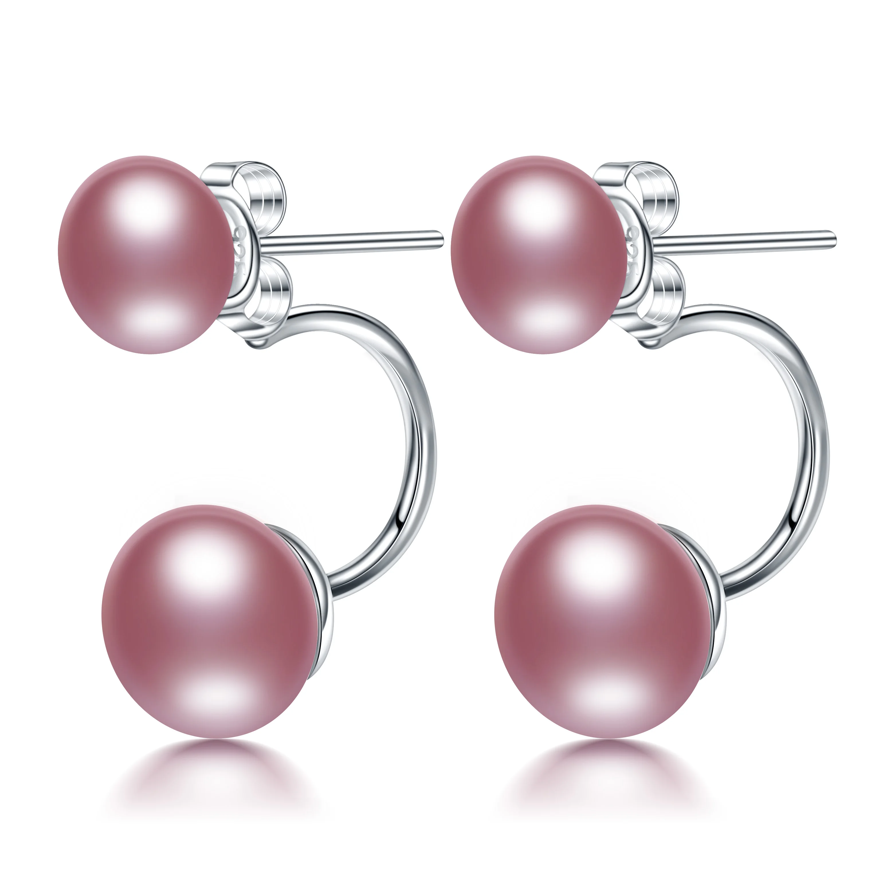 YWYC 925 Sterling Silver U Shape Stud Earrings for Women Natural Freshwater Pearl Earrings Jewlery Gift 2025 Newest
