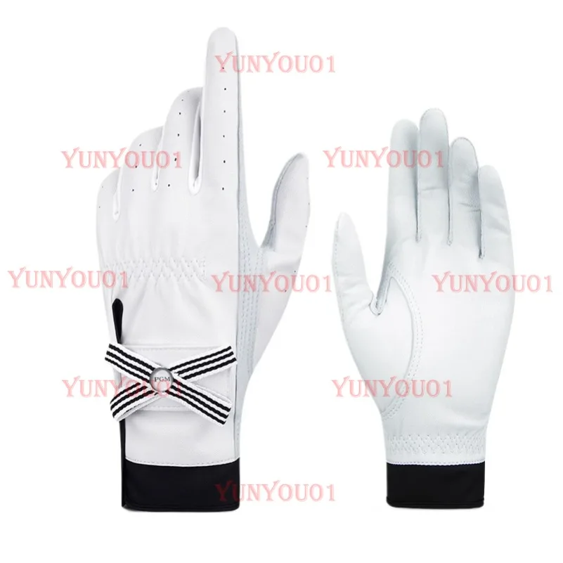 

PGM Клюшки для гольфа Нескользящие женские дышащие перчатки из овчины Расширенная защита от солнца, руки