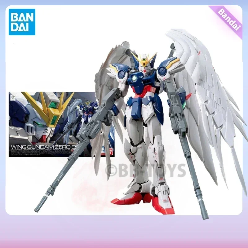 In Stock Bandai Gundam Model Kit Anime Figure RG 17 1/144 Wing Gundam Zero EW Genuine Gunpla Model Anime Action Figure Toys