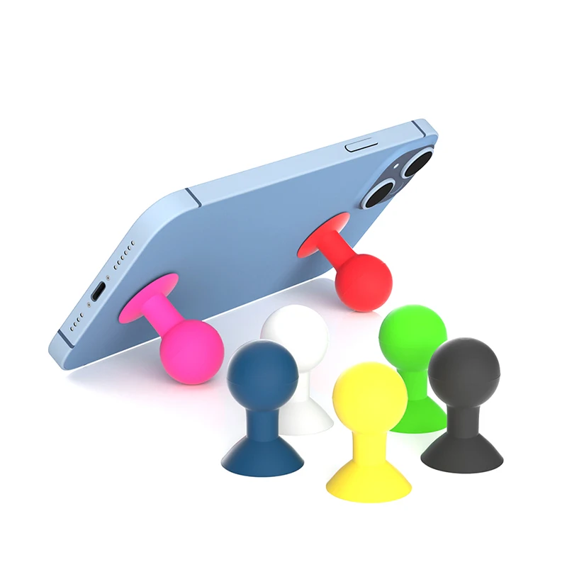 Colorful Universal Phone Holder Stander Monopod Mobile Phone Silicone Rubber Octopus Sucker Ball Stand Holder Mobile Phone Stand