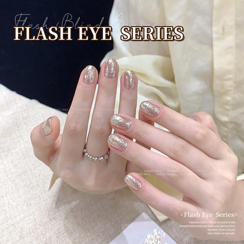 Kaniu 12ml glitter gel unha polonês verão prata brilhante espumante unha polonês semi-permanente uv gel arte do prego manicure verniz