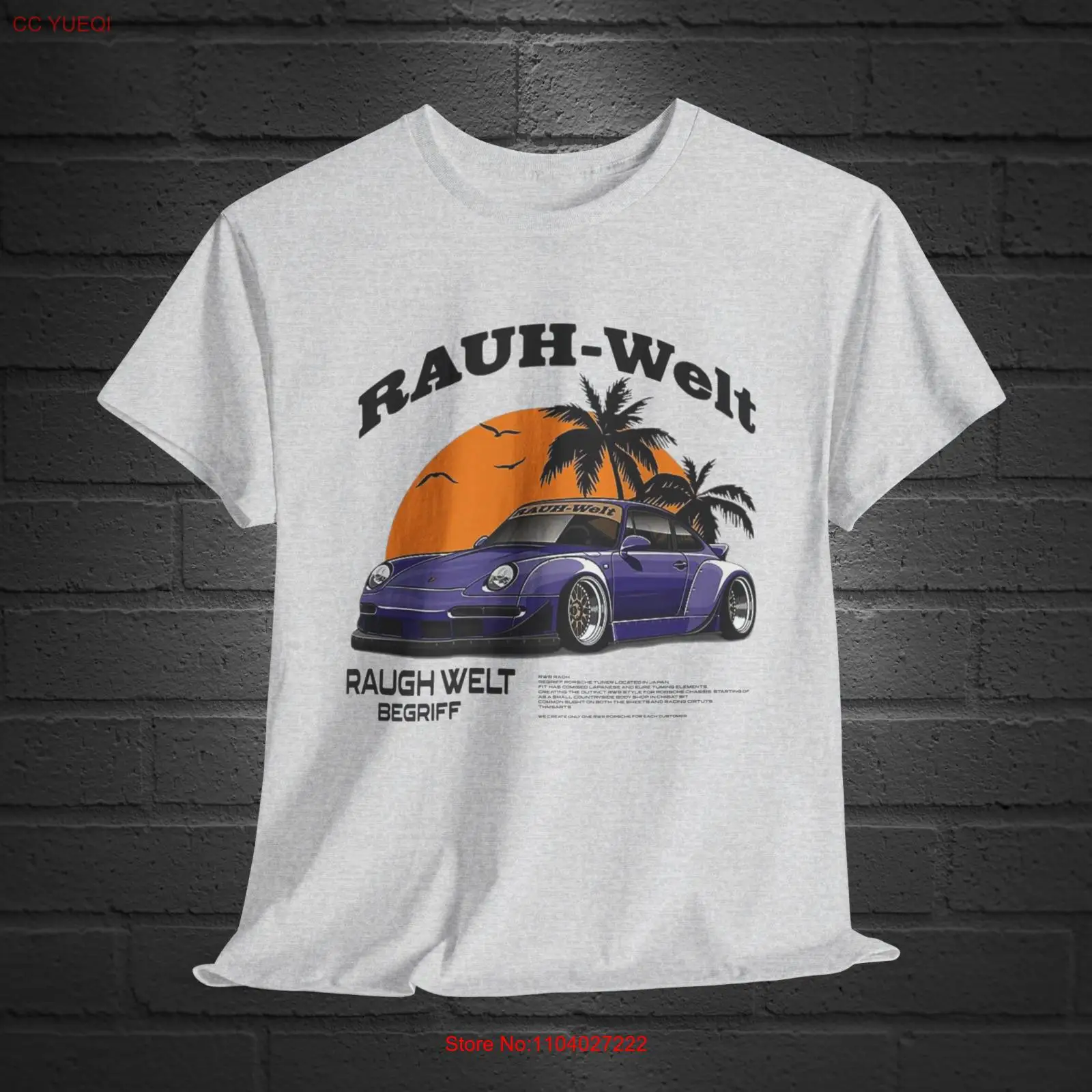 RWB 993 (purple) RWB Rauh Welt Begriff Racing Tuner Racing Car Adult T-shirt