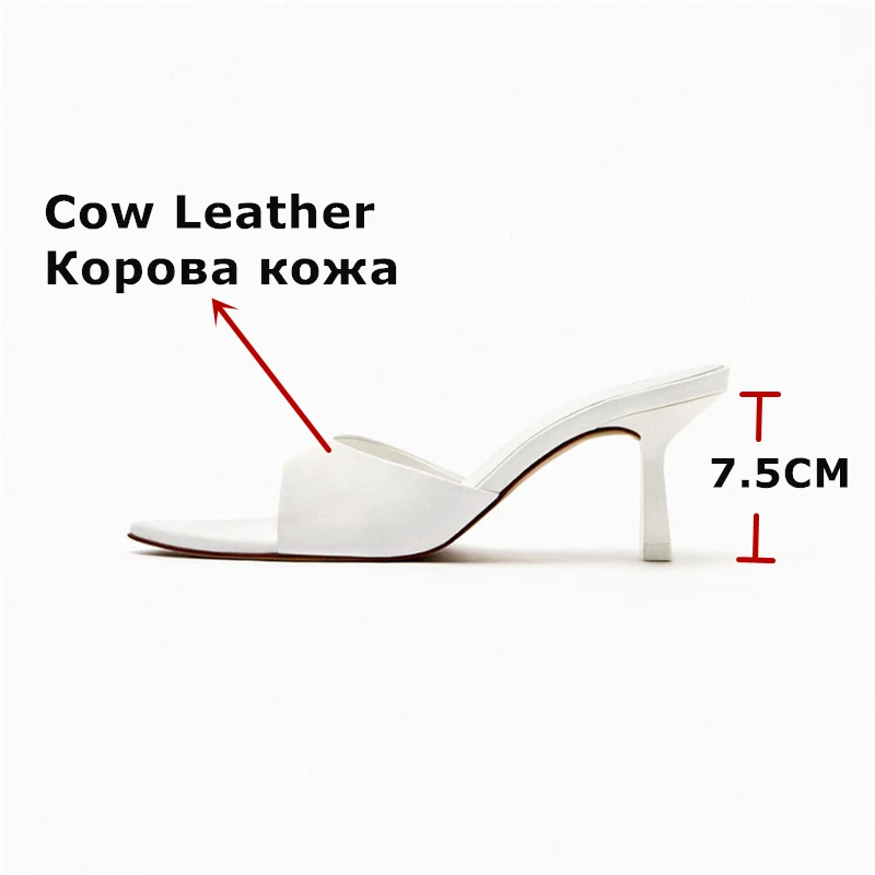 FEDONAS Women Genuine Leather High Heels Sandals Sexy Pointed Open Toe Party Wedding Summer Shoes Woman Soft Leather Prom Pumps