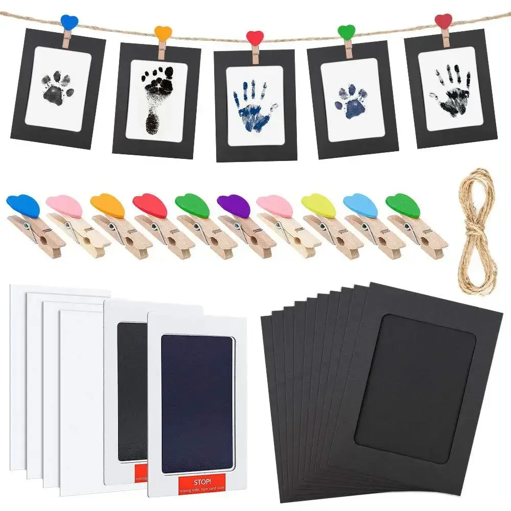 2er-Set Haustier-Pfotenabdruck- und Handabdruckkissen, ungiftiges Druckkissen für Haustierpfotenabdrücke, Baby-Hand- und Fußabdruckkissen, Pfotenabdruck-Duschgeschenk – Detail 21