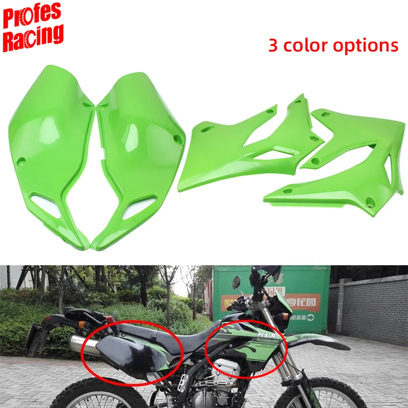 

Front Rear Side Fuel Tank Body Plate Guard Covers Side Fairing Cowl A Pair For Kawasaki KLX250 KLX300 1993 - 2007 KLX 250 300