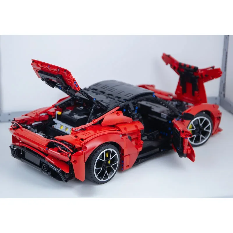 MOC-194514 Bloco De Construção De Supercarro Para Crianças, Escala 1:8, Modelo De Construção Modular, Ornamento, Presente De Aniversário, Brinquedo De Natal, 2941Pcs