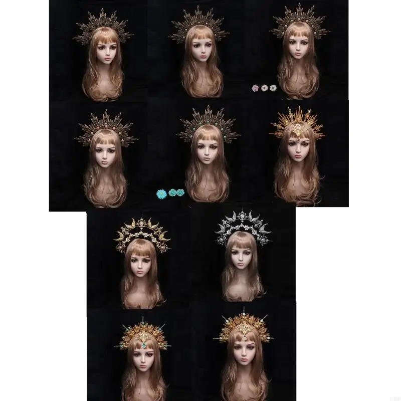 

49mf tiaras Headsder ​​Craft Комплекты ручной работы Crownpeece Женские костюмы для волос