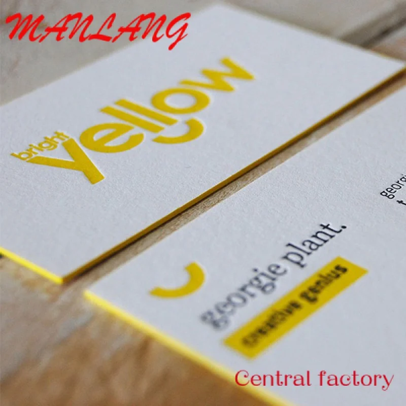 

Custom Unique Business Card with Colour edges made of cotton paper