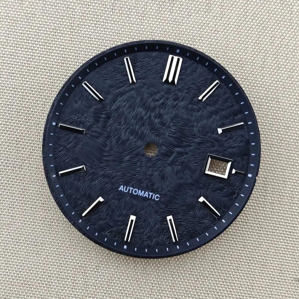 

33.5mm No logo Warm Pink Patterned Watch Dial for NH35/36/4R Movement Case Mod Parts