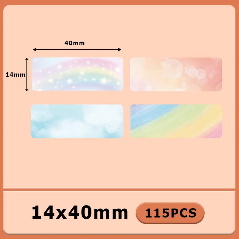 P15 Papierrolle Thermoaufkleber 12x40 14x30 Thermoprinterband Transparentes Etikettenpapier für P11/P12/P15/P50/B100/D30/HP1/HP3