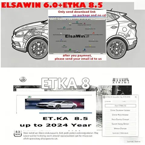 Hot Elsawin 6.0 with ETKA 8.5 Auto Repair Software OBD2 Scanner Car Maintenance Tools Electronic Parts Catalogue Elsa Win 6.0