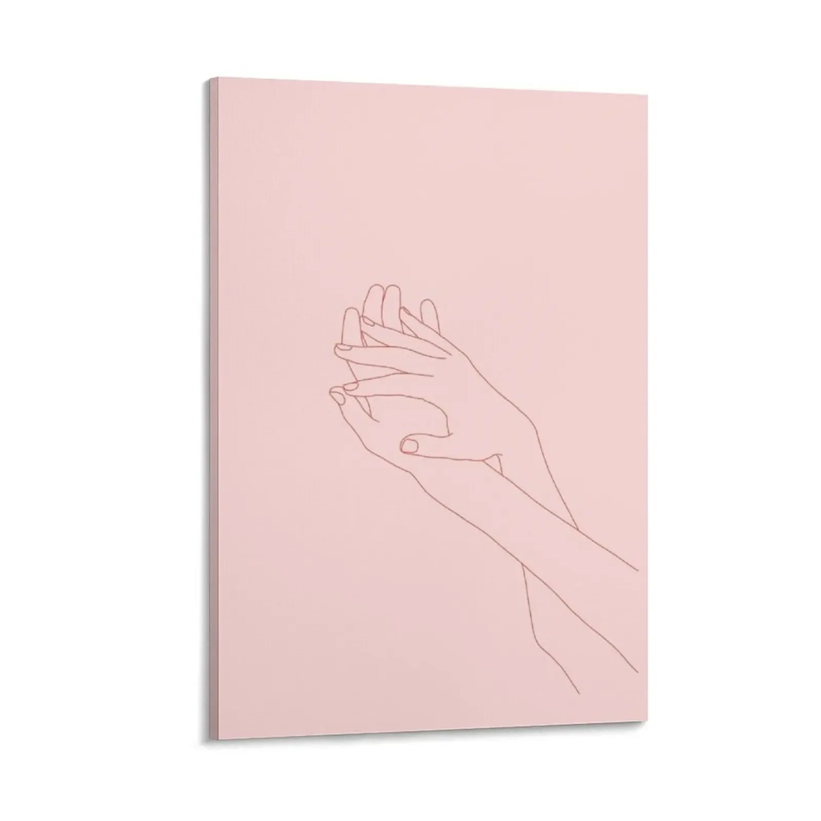 

Hands line drawing illustration - Elana Pink Canvas Painting anime decoration paintings wall decor decoration aesthetic