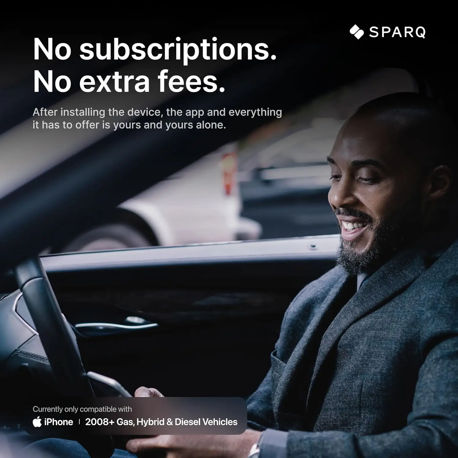 AI OBD2 Scanner Bluetooth for iPhone/iOS, Scan & Clear 50K+ Codes, Track History & Recalls, No Subscription Fees