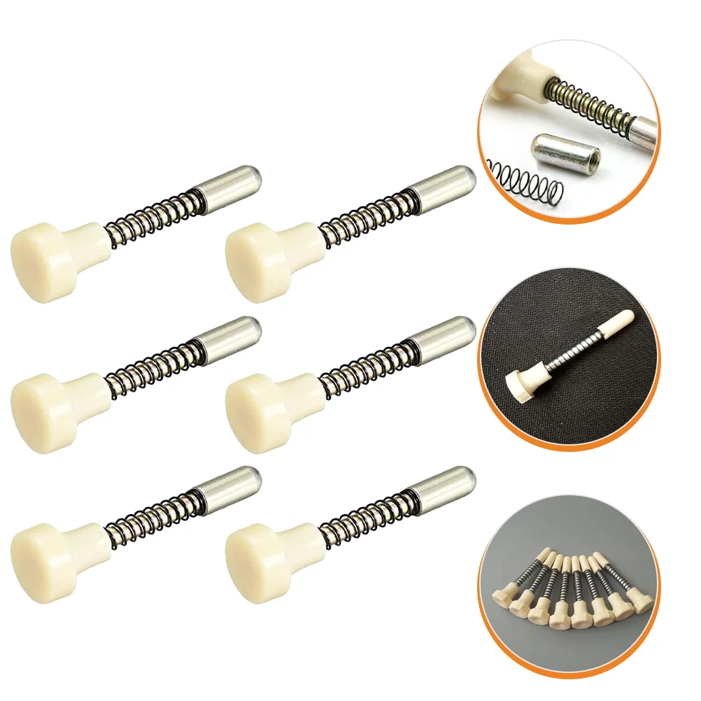 6 Pcs Plunger Latches Spring-loaded Stainless Steel Bed Mini Crib Baby Switch Replacement Plastic Window Screen Pin The