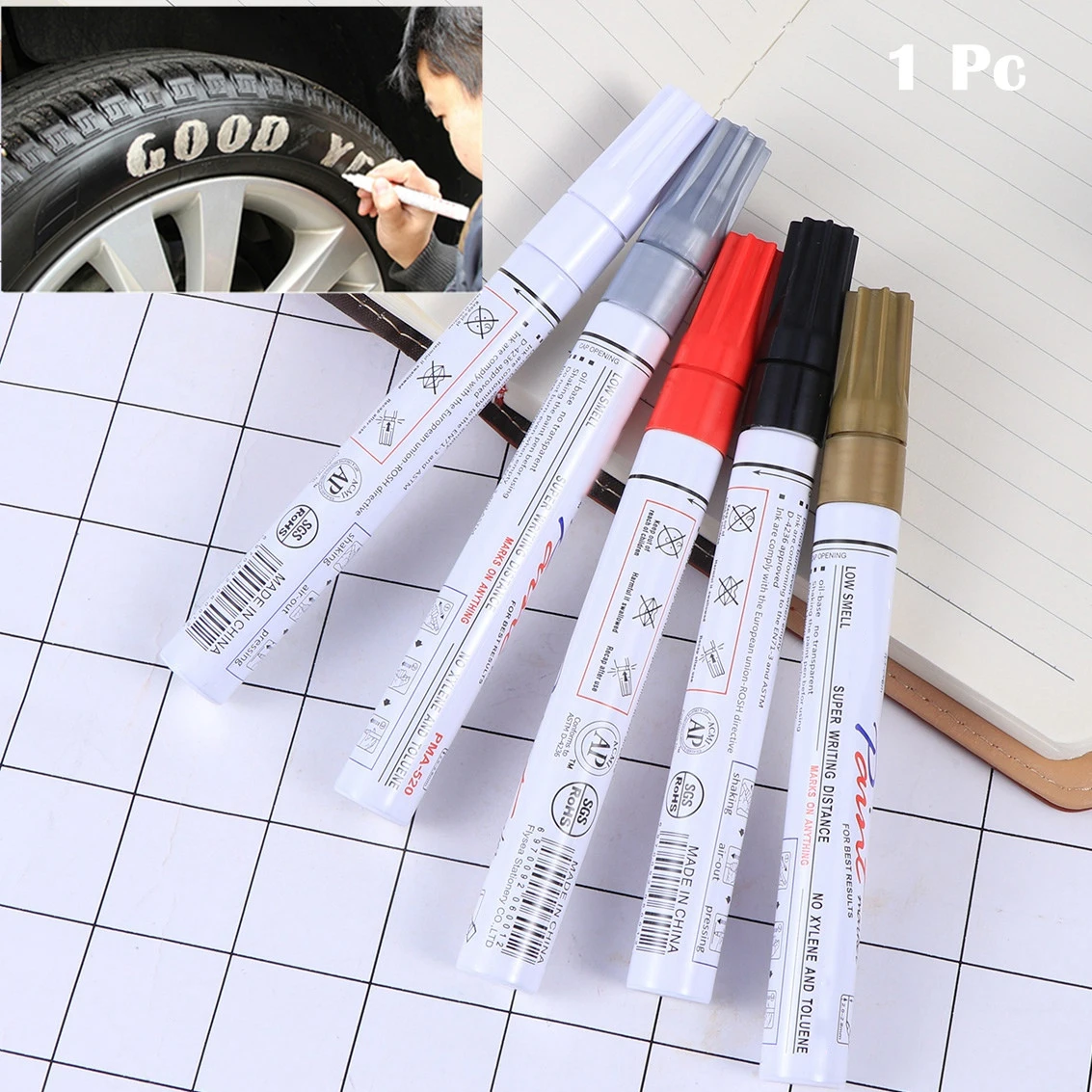 

Car Paint Repair Pen Black Touch Up Tool For Scratch Oxidation Concealer On Stone Glass Plastic Paper