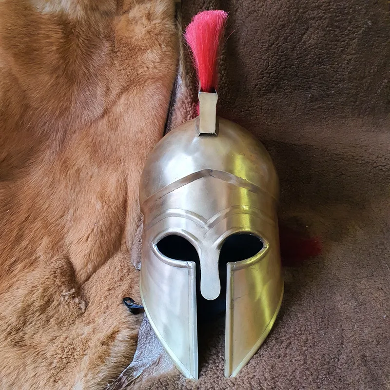 Medieval Armor King Leonidas Greek Spartan Roman Helmet Warrior Headwear Costume Accessories 300 Movie Authentic Replica Helmet