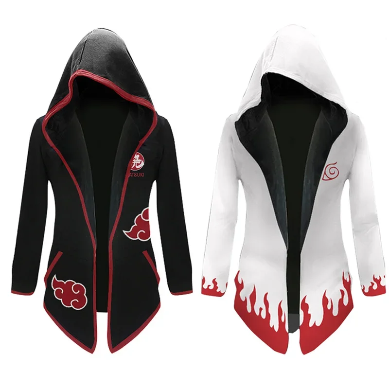 Veste de Cosplay Namikaze Minato pour Homme et Femme, Robe Tralike Akatsuki Everak, Costume d'Halloween et de Carnaval, Manteau Cape Crocheté