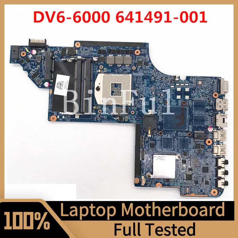 

641491-001 641491-501 641491-601 Mainboard For HP Pavilion DV6-6000 Laptop Motherboard HM65 DDR3 100% Fully Tested Working Well