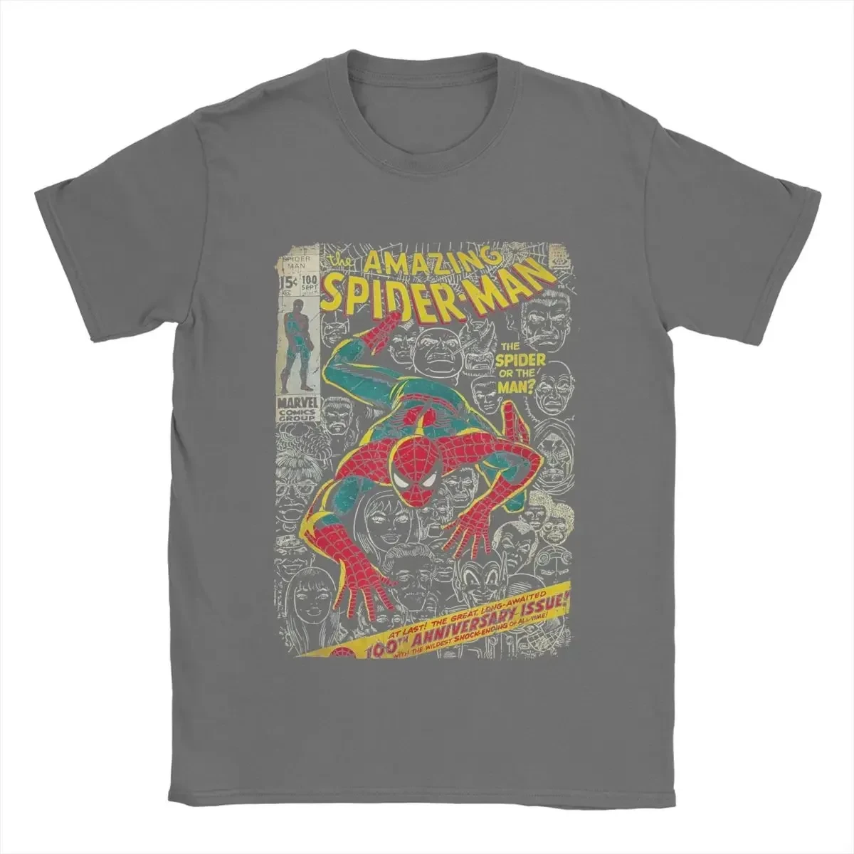 Spider Man Cartoon Commemorative Parent Child T-shirt Men\'s Cotton T-shirt Short Sleeved Top Clothing Gift Creativity